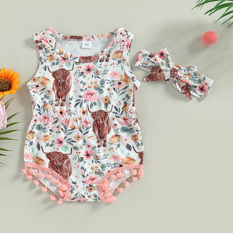 Wholesale Cotton Western Style Aztec Pattern Baby Onesies